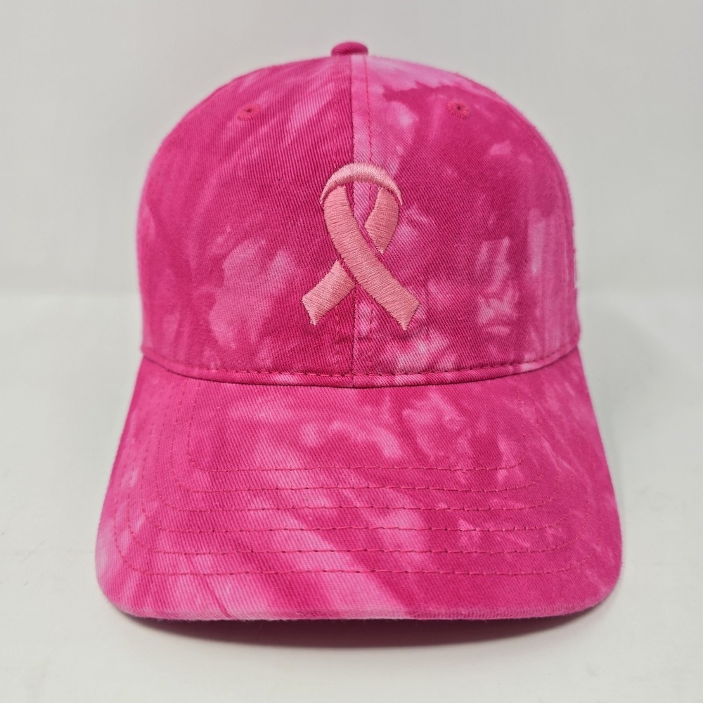 Sportsman Pink Tie Dye Breast Cancer Ribbon Hat BondBloxx Miami 2024 Adjustable